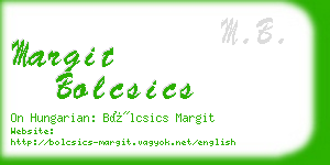 margit bolcsics business card